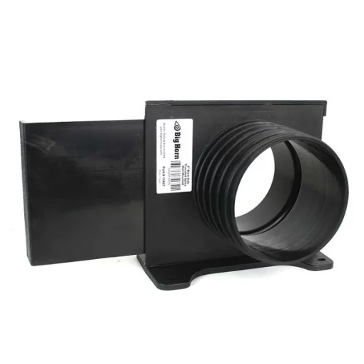 4-Inch ABS Plastic Wall Mounted Blast Gate with One Threaded End & One Quick Disconnect End