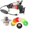 Hardin 3/16" Radius Diamond Profile Wheel, WP800 4" Var Speed Polisher & 8 pc 4" Diamond Polishing Pad Set