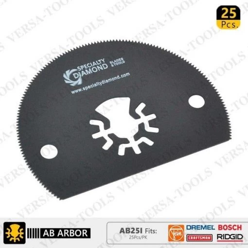 80mm HSS Semi-Circular Multi-Tool Saw Blades, PK 25