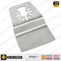 Versa Tool 52mm Flush Cut (8mm Offset Mount) Stainless Steel Scraper, PK 50