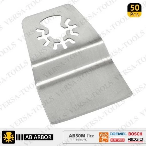 Versa Tool 52mm Flush Cut (8mm Offset Mount) Stainless Steel Scraper, PK 50 1 52mm Flush Cut (8mm Offset Mount) Stainless Steel Scraper, PK 50