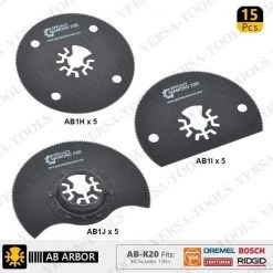80mm Circular, Semi-Circular Saw Blade Kit, PK 15