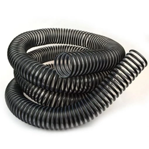 2 Inch x 10 Feet Dust Hose, Clear with Black Helix