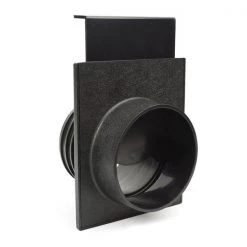 4-Inch ABS Plastic Blast Gate w/One Threaded End & One Quick Disconnect End