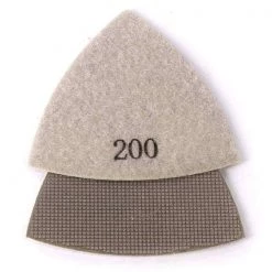 Specialty Diamond 200 Grit Electroplated Diamond Triangular Polishing Pad for Oscillating Tools