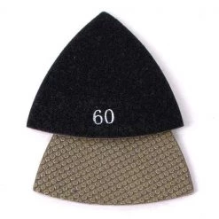 Specialty Diamond 60 Grit Electroplated Diamond Triangular Polishing Pad for Oscillating Tools