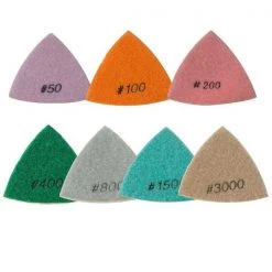 Specialty Diamond 7 Pcs Diamond Triangular Dry Polishing Pad Set