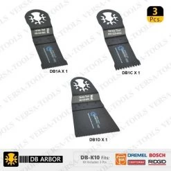 Versa Tool 3 PC Universal Oscillating Saw Blade Set. DB1A1C1D