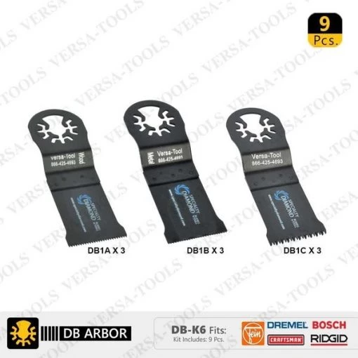 9 PC Wood, Bimetal and Japan Blades for Dremel (DB3A3B3C)