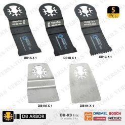 5 PC Universal Oscillating Saw Blade Set. DB1A, B1C1M1N