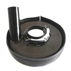 Hardin 4 Inch Vacuum Metal Dust Shroud Cover with 1.75 Inch ID & 1.25 Inch Vacuum Connector