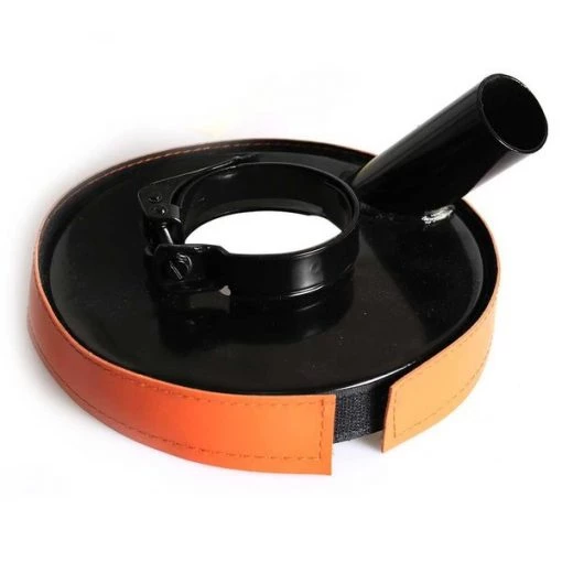 7 Inch Vacuum Metal Dust Shroud Cover with 3 Inch Grinder Neck ID Opening