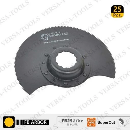 Versa Tool 80mm HSS Semi-Circular Multi-Tool Saw Blades, 9mm Offset Mount, PK 25 1 80mm HSS Semi-Circular Multi-Tool Saw Blades, 9mm Offset Mount, PK 25