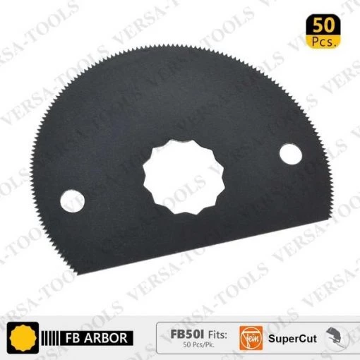 80mm HSS Semi-Circular Multi-Tool Saw Blades, Fits Fein Supercut Oscillating Tools, PK 50