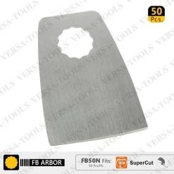 Versa Tool 52mm Flat Cut Stainless Steel Scraper Fits Fein Supercut Oscillating Tools, PK 50
