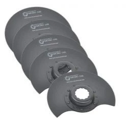 Versa Tool 80mm HSS Semi-Circular Multi-Tool Saw Blades, 9mm Offset Mount, PK 5