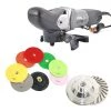 Hardin VS5 Var Spd Wet Grinder Polisher, Dust Shroud, 4" Diamond Turbo Cup Wheel, 8 pc 5" Diamond Pad Set
