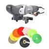 Hardin VS5 Variable Speed Wet Grinder Polisher, 8 pc 4 Inch Diamond Polishing Pad Set
