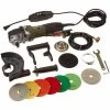 Hardin VSP5 5" Var Speed Polisher, 3/8" Radius Diamond Profile Wheel & 8 pc 4" Diamond Polishing Pad Set