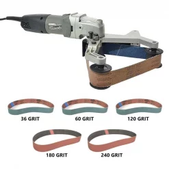 Hardin 700-3000 RPM Pipe Polisher 800W Includes 36, 60, 120, 180 & 240 Grit Aluminum Oxide Sanding Belts
