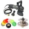 Hardin VSP5 5" Var Spd Polisher, 1-1/4" Full Bullnose Dmnd Profile Wheel & 8 pc 4" Dmnd Polishing Pad Set