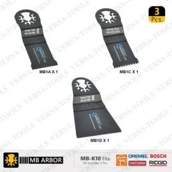 Versa Tool 3 PC Universal Oscillating Saw Blade Set (MB1A1C1D)