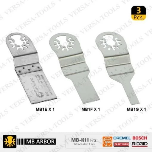 Versa Tool 3 PC Stainless Steel Universal Oscillating Saw Blade Set 1 3 PC Stainless Steel Universal Oscillating Saw Blade Set