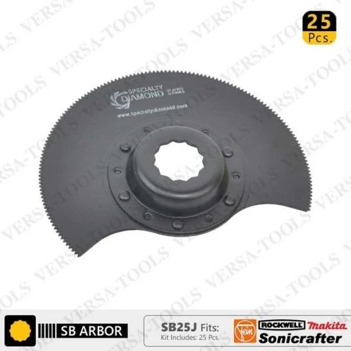 80mm HSS Semi-Circular Multi-Tool Saw Blades, 9mm Offset Mount, PK 25