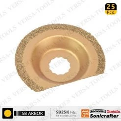 63mm Semi-Circular Carbide RASP, 8mm Offset Mount, PK 25