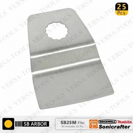 52mm Flush Cut (8mm Offset Mount) Stainless Steel Scraper, PK 25