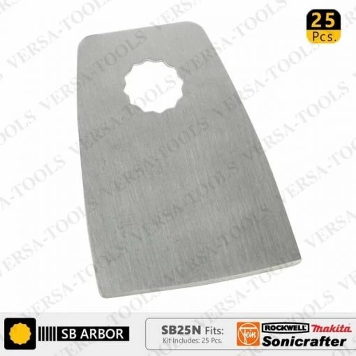 52mm Flat Cut Stainless Steel Scraper, PK 25