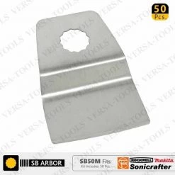 Versa Tool 52mm Flush Cut (8mm Offset Mount) Stainless Steel Scraper, PK 50