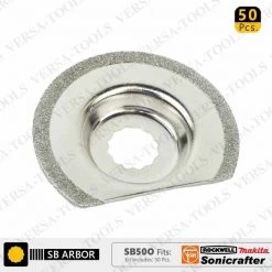 Versa Tool 63mm Semi Round Electroplated Diamond Grout Blade, 8mm Offset Mount, PK 50