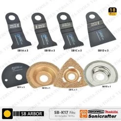 18 PC Universal Oscillating Saw Blade Set