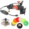 Hardin 4" Var Spd Polisher, 1-1/4" Full Bullnose Dmnd Profile Wheel & 8 pc 4" Dmnd Polishing Pad Set