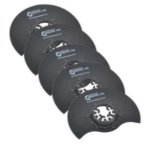 80mm HSS Semi-Circular Multi-Tool Saw Blades, 9mm Offset Mount, PK 5