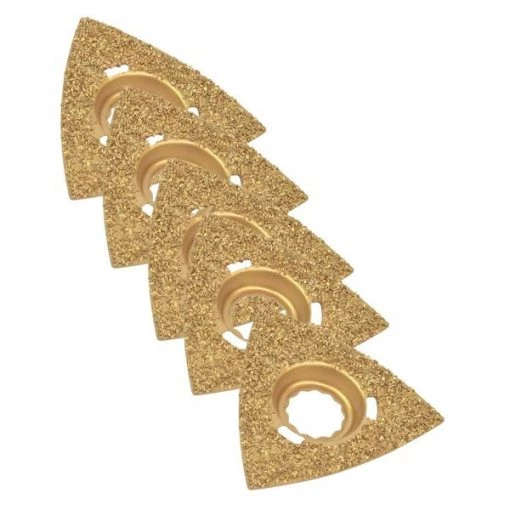 80mm Triangular Carbide RASP, 8mm Offset Mount Fits Fein Supercut Oscillating Tools, PK 5