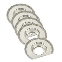 63mm Diamond Semi-Round Electroplated Blades, Fits Fein Supercut Oscillating Tools, PK 5