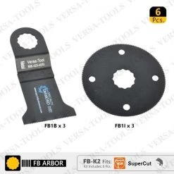 6 PC 45mm Bi-Metal, 80mm HSS Semi-Circular Multi-Tool Saw Blades Set