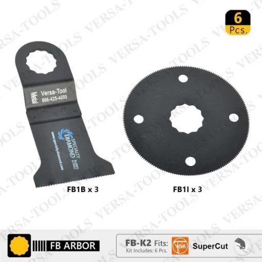 6 PC 45mm Bi-Metal, 80mm HSS Semi-Circular Multi-Tool Saw Blades Set