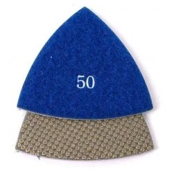 Specialty Diamond 50g Electroplated Triangular Diamond Polishing Pad for Oscillating Tools