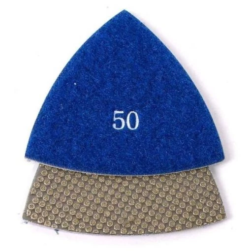 50g Electroplated Triangular Diamond Polishing Pad for Oscillating Tools