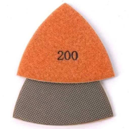 200g Electroplated Triangular Diamond Polishing Pad for Oscillating Tools