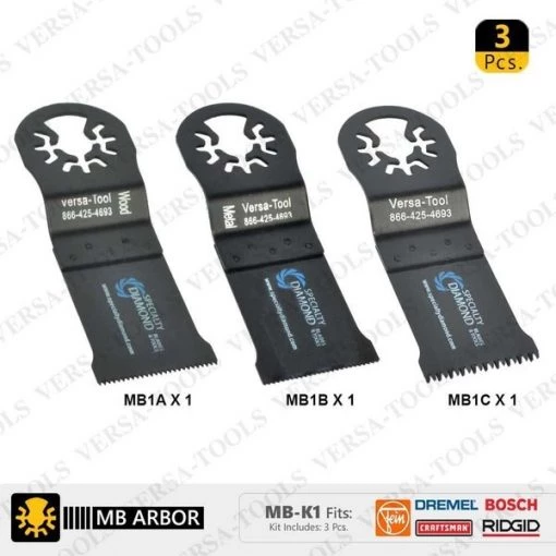 Bi-Metal Oscillating Saw Blade Set Compatible With Fein Multimaster (MB1A1B1C)