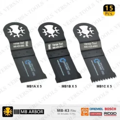 Versa Tool 15pcs 35mm Wood Cuting Blades for Oscillating Tools for Ryobi (MB5A5B5C) 2 15pcs 35mm Wood Cuting Blades for Oscillating Tools for Ryobi (MB5A5B5C)