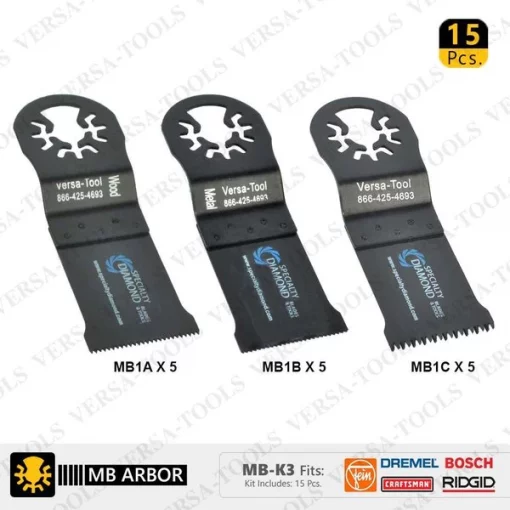 Versa Tool 15pcs 35mm Wood Cuting Blades for Oscillating Tools for Ryobi (MB5A5B5C) 1 15pcs 35mm Wood Cuting Blades for Oscillating Tools for Ryobi (MB5A5B5C)