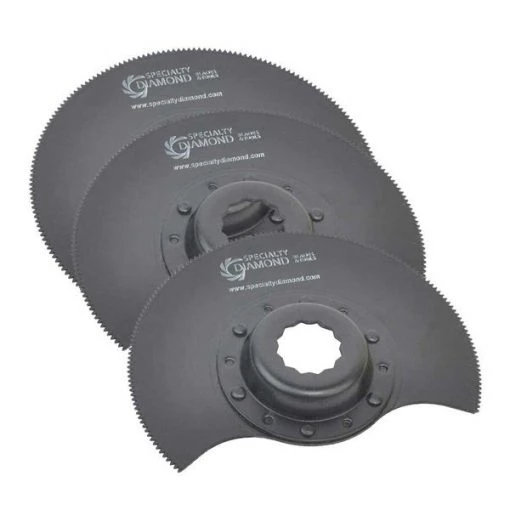80mm HSS Semi-Circular Multi-Tool Saw, 9mm Offset Mount, PK 3