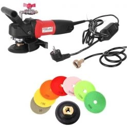 Hardin 4" 220V Var Speed Polisher & 8 pc 4" Diamond Polishing Pad Set