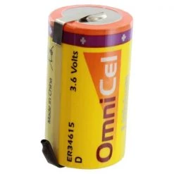 ER34615 3.6 Volt 19 Ah D High Energy Lithium Battery w/ Tabs