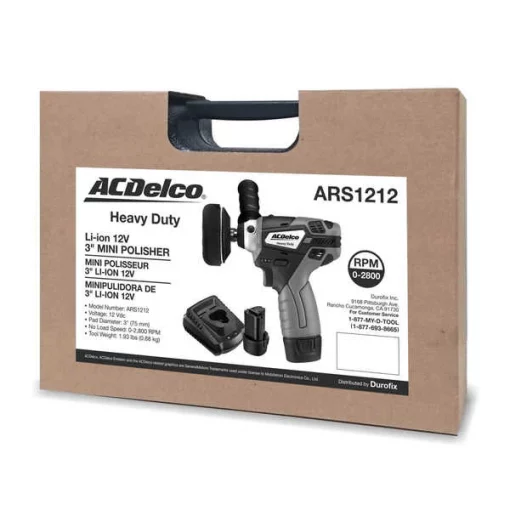 G12 12V Cordless 3" Polisher, 2-Battery Kit w/Accessories